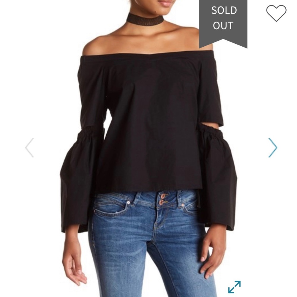 Noisy May black off the shoulder top